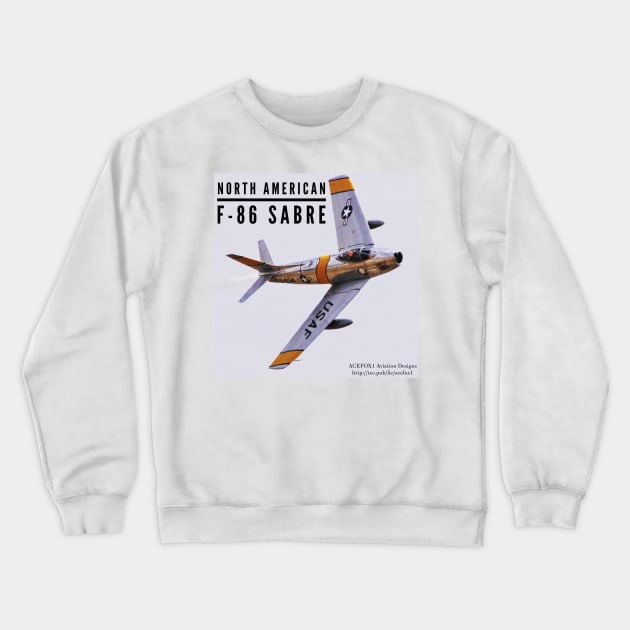 2-Sided F-86 Sabre “Jolley Roger” Crewneck Sweatshirt by acefox1